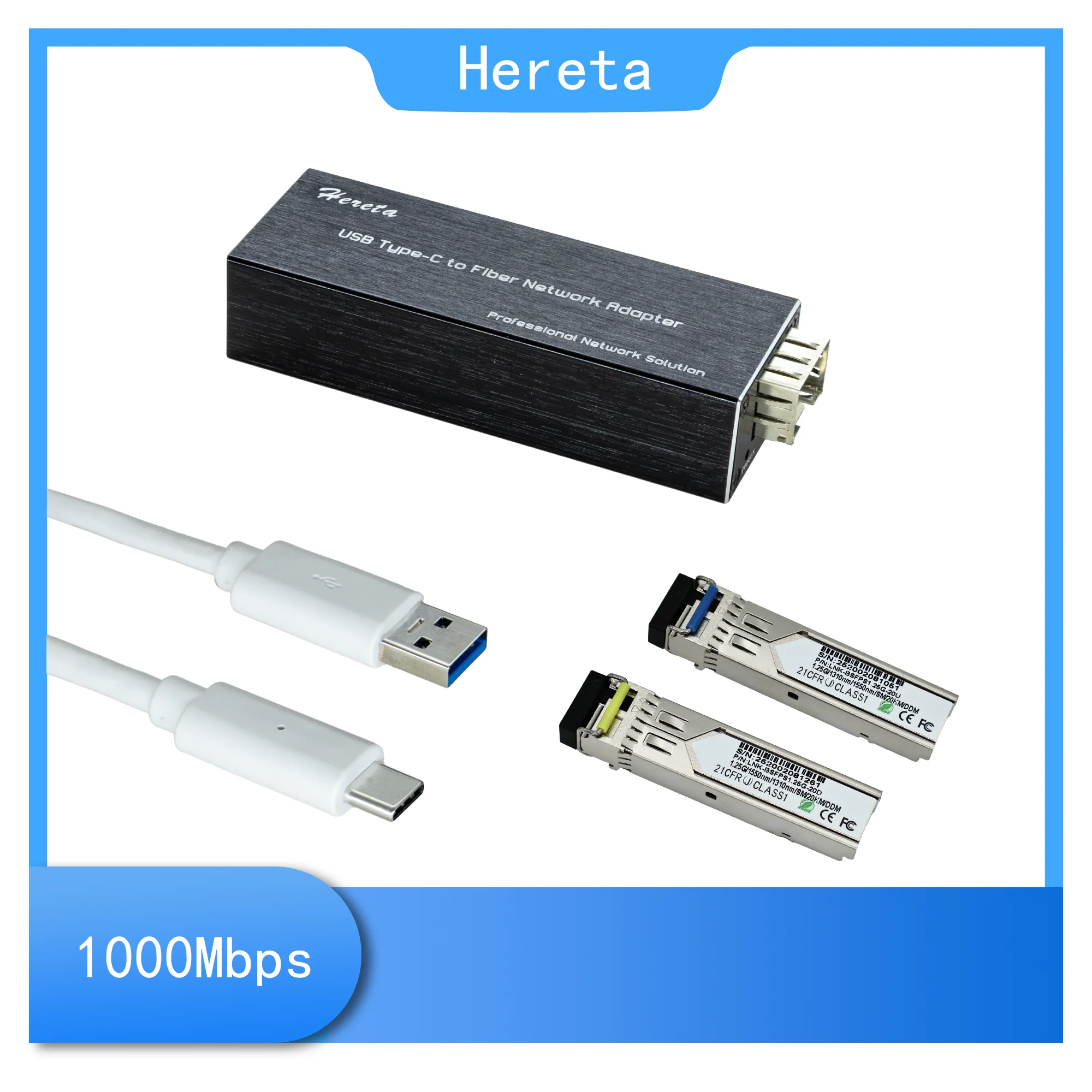 Micro Mini Gigabit Fiber Media Converter USB3.0 Type C to SFP 1000Base-X Ethernet Adapter NIC USB-C Power for Laptop Mobile
Micro Mini Gigabit Fiber Media Converter USB3.0 Type C to SFP 1000Base-X Ethernet Adapter NIC USB-C Power for Laptop Mobile