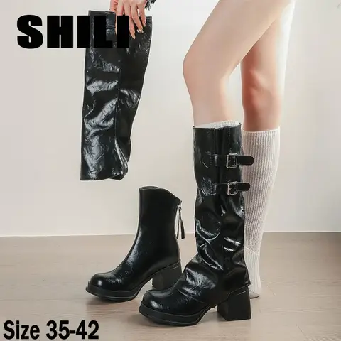 Detachable Two-piece Botas Mujer High Quality Women's Shoes Knight Boots Pants Boots Luxury Knee-high Boots botas largas mujer