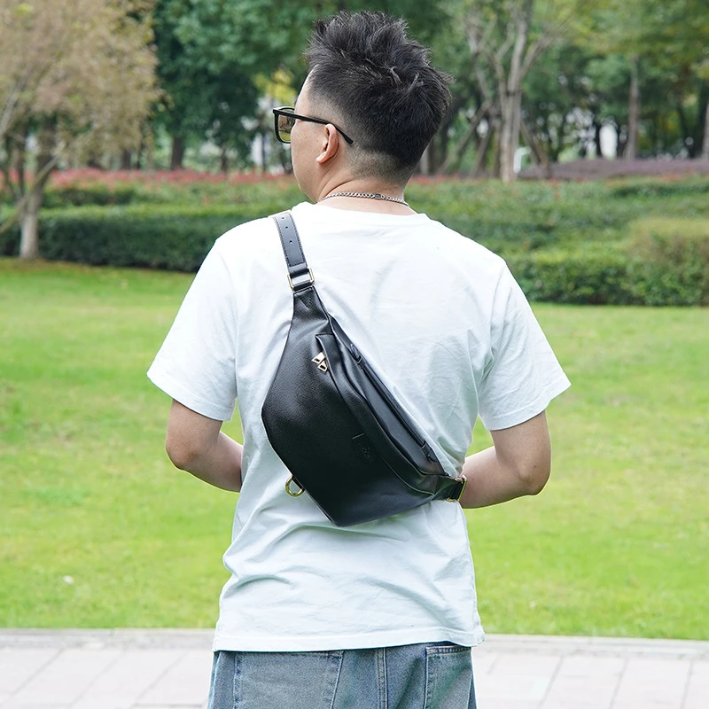 New Men'S Bag Retro Single-Shoulder Crossbody Bag, Fashionable Niche Large-Capacity Zipper Soft Leather Chest Bag
New Men'S Bag Retro Single-Shoulder Crossbody Bag, Fashionable Niche Large-Capacity Zipper Soft Leather Chest Bag