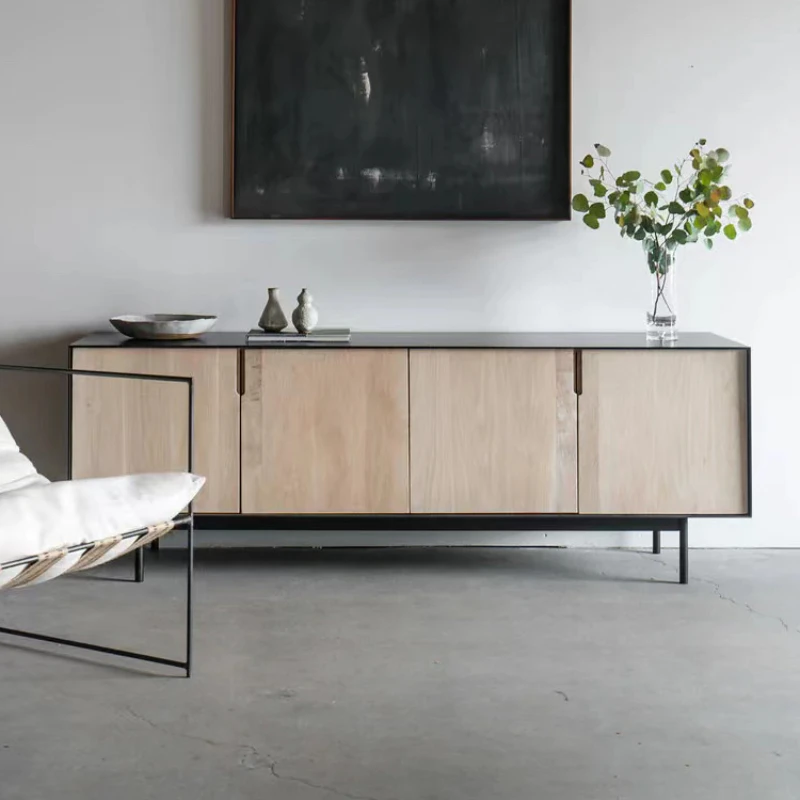 Modern Minimalist Sideboard Cabinet Kitchen Solid Wood Locker Living Room Light Luxury TV Cabinet Iron Art
Modern Minimalist Sideboard Cabinet Kitchen Solid Wood Locker Living Room Light Luxury TV Cabinet Iron Art