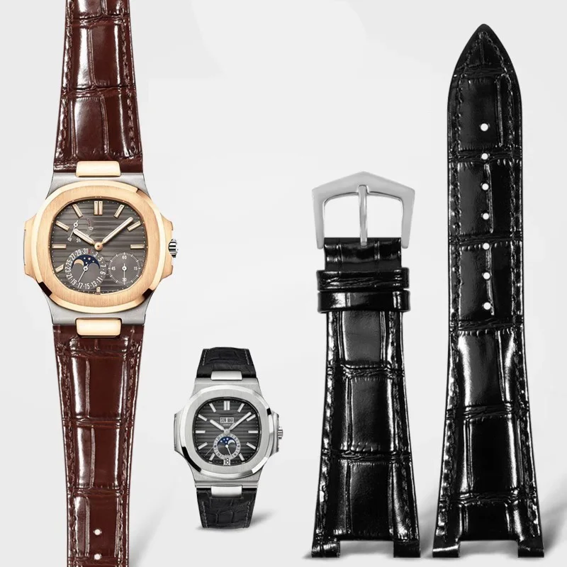 Watch Accessories Genuine Leather Watch Strap For Patek Philippe Nautilus Watchband Concave 13mm Mouth Bracelet Men 25x13mm
Watch Accessories Genuine Leather Watch Strap For Patek Philippe Nautilus Watchband Concave 13mm Mouth Bracelet Men 25x13mm