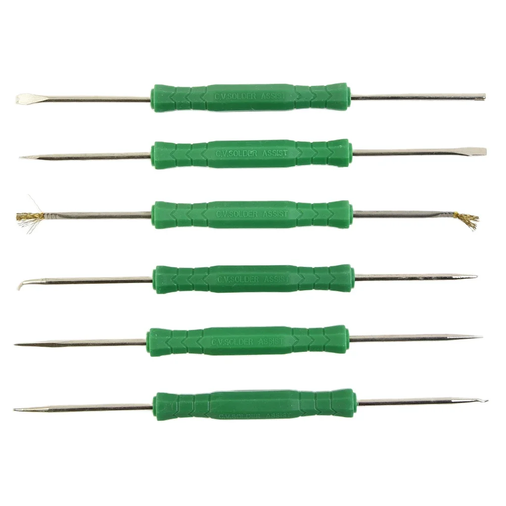 6x PCB Desoldering Aid Tools Kit Soldering Welding Aid Assist Tools Cleaning Repair Tools Scraper Awl Brush Fork Hook Push Rod
6x PCB Desoldering Aid Tools Kit Soldering Welding Aid Assist Tools Cleaning Repair Tools Scraper Awl Brush Fork Hook Push Rod