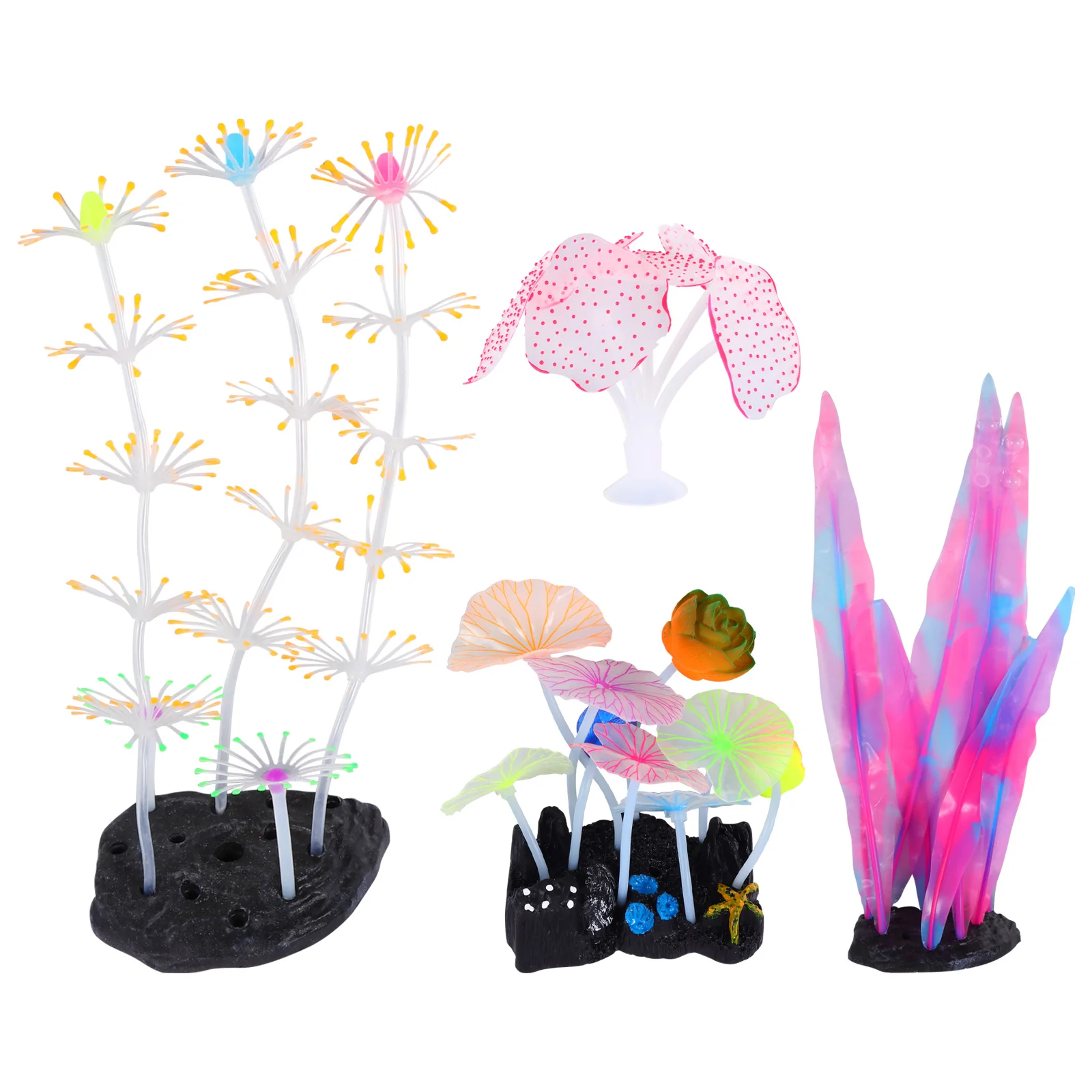 4 Pcs Coral Decorations Coral nament Fish Tank Aquarium Glow Resin Plants Simulation Underwater L scape Reusable
4 Pcs Coral Decorations Coral nament Fish Tank Aquarium Glow Resin Plants Simulation Underwater L scape Reusable