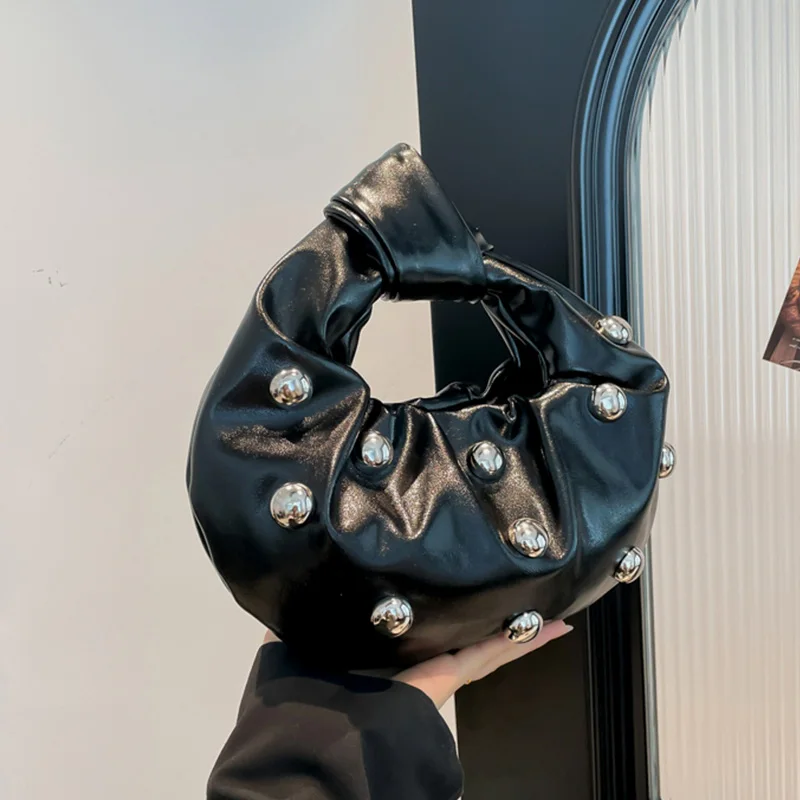 Punk Style Rivets Design Small PU Leather Shoulder Bags for Women 2025 Y2K Fashion Luxury Underarm Bag Female Handbags
Punk Style Rivets Design Small PU Leather Shoulder Bags for Women 2025 Y2K Fashion Luxury Underarm Bag Female Handbags