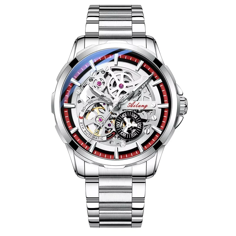Unique Design AILANG Skeleton Dial Watch Men Luxury Brand Automatic Mechanical Men Watches relogio Waterproof
Unique Design AILANG Skeleton Dial Watch Men Luxury Brand Automatic Mechanical Men Watches relogio Waterproof