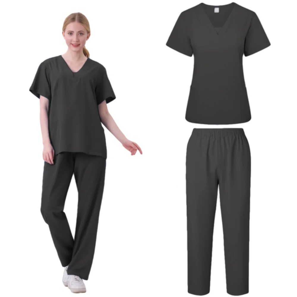 Short Sleeves Comfortable V Neck Hospital Medical Nurse Medicos Scrubs Nursing Uniform Women Jogger Set
Short Sleeves Comfortable V Neck Hospital Medical Nurse Medicos Scrubs Nursing Uniform Women Jogger Set