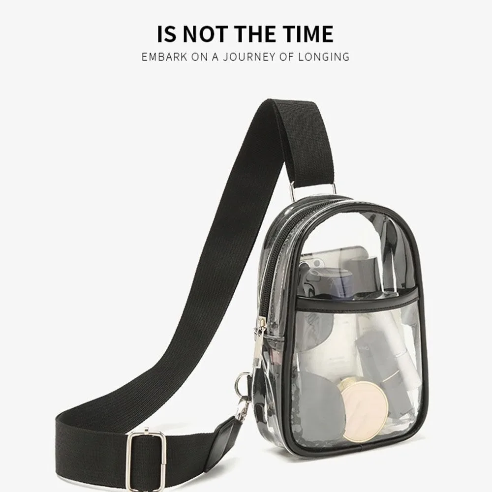 Fashion Adjustable Shoulder Strap Clear Shoulder Bag PVC Casual Stadium Purse Bag Sports Waterproof Crossbody Bag
Fashion Adjustable Shoulder Strap Clear Shoulder Bag PVC Casual Stadium Purse Bag Sports Waterproof Crossbody Bag