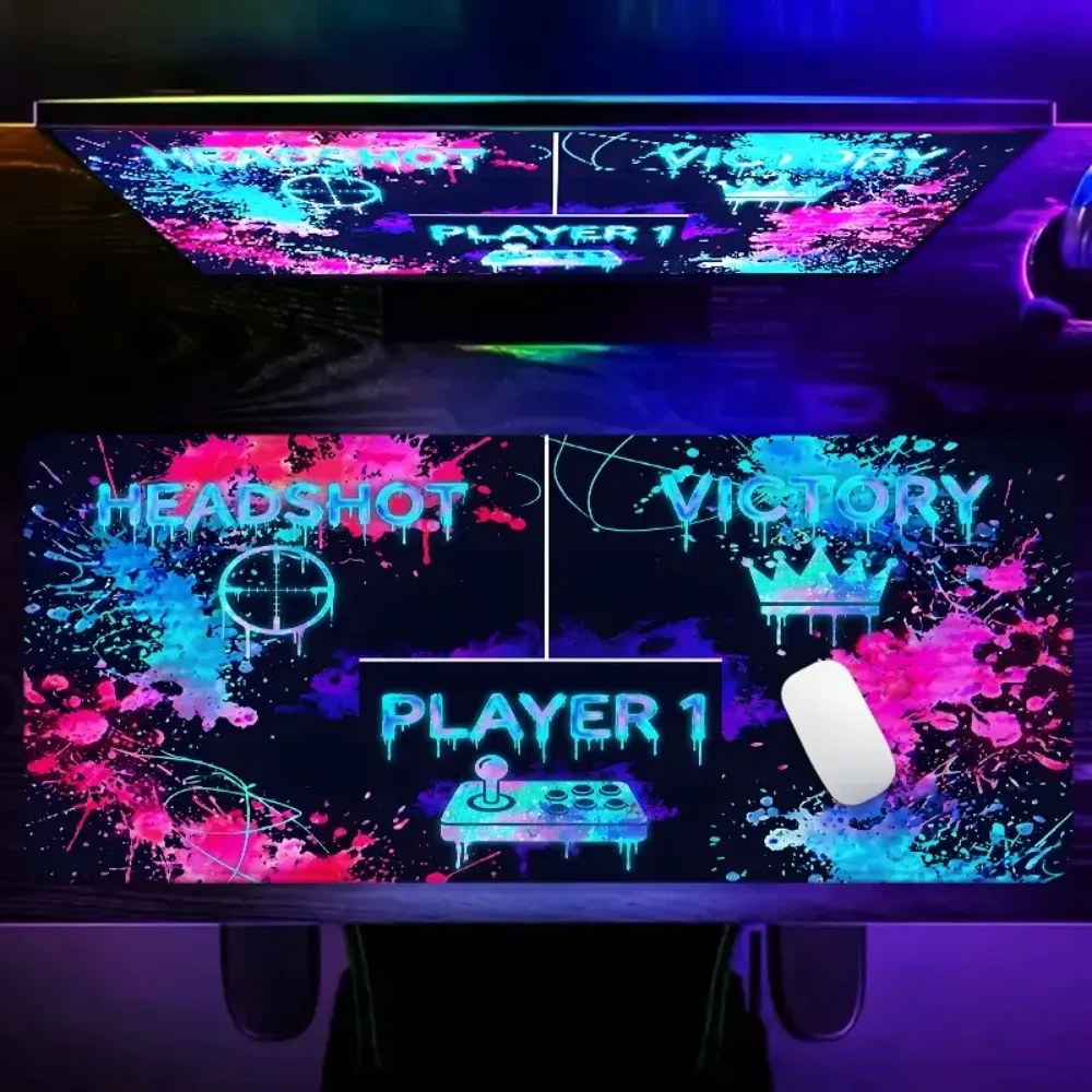 Neon light game graphics - Cool gaming desktop computer protective pad escritorio accesorios offices accessories
Neon light game graphics - Cool gaming desktop computer protective pad escritorio accesorios offices accessories