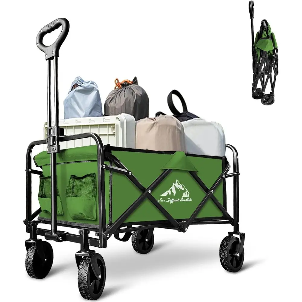 oldable Wagon Cart, Collapsible Wagon Cart with Heavy Duty Wheels, 220Ibs Portable olding Utility Wagon or Groceries, Beach, Cam
oldable Wagon Cart, Collapsible Wagon Cart with Heavy Duty Wheels, 220Ibs Portable olding Utility Wagon or Groceries, Beach, Cam