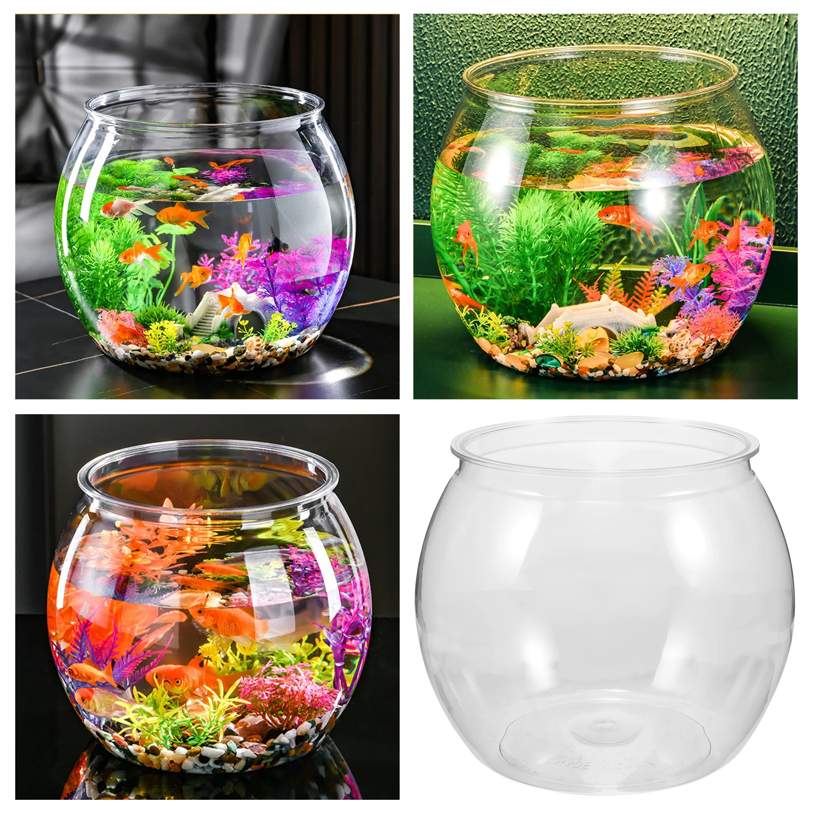 Transparent Fish Tank Plastic Goldfish Bowl Office Home Decor Small Aquarium Portable Fish Breeding Box Round Design Easy
Transparent Fish Tank Plastic Goldfish Bowl Office Home Decor Small Aquarium Portable Fish Breeding Box Round Design Easy