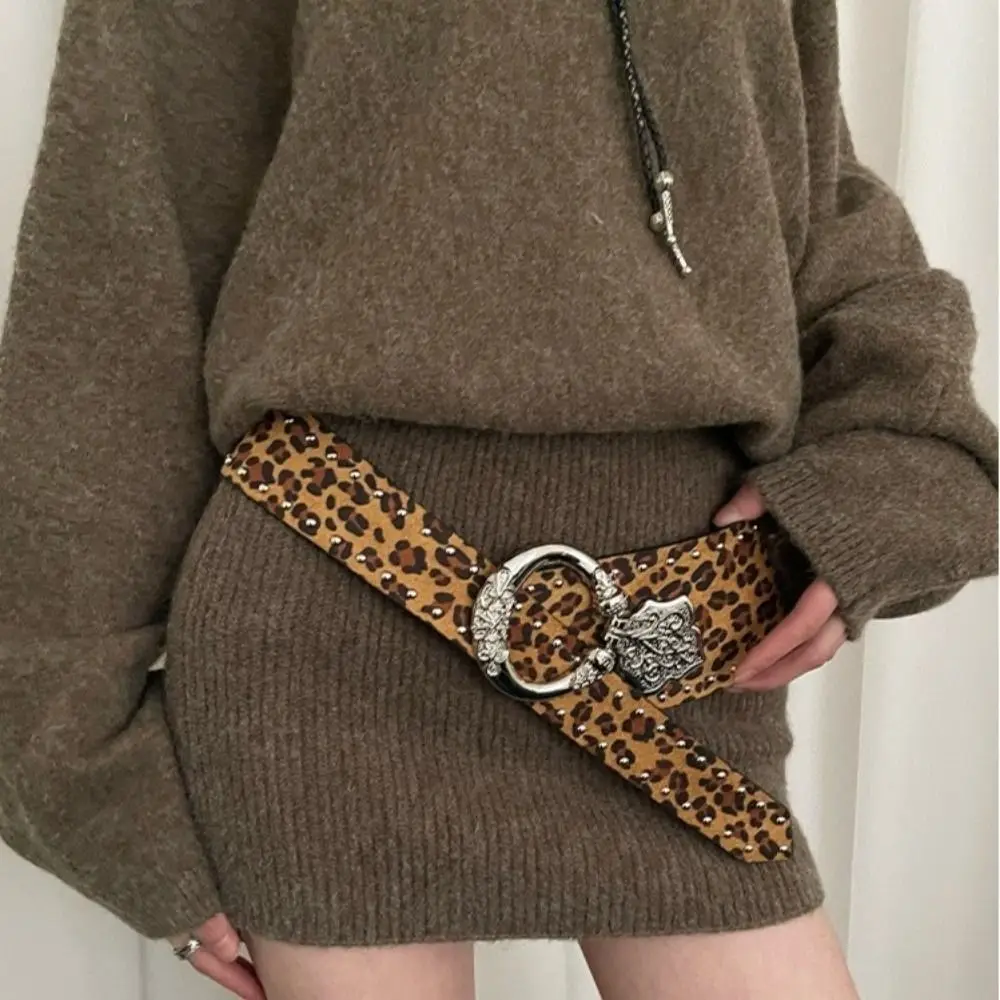 New PU Leather Leopard Print Belt Metal Pin Buckle Casual Wide Belt Retro Waist Belt Women
New PU Leather Leopard Print Belt Metal Pin Buckle Casual Wide Belt Retro Waist Belt Women