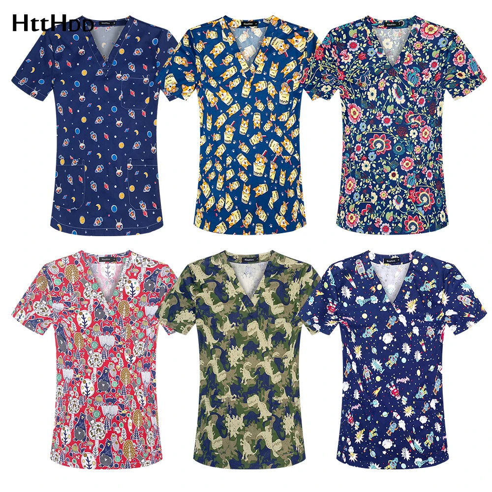 High Quality Medical Uniforms Women Wholesale Cartoon Printed Short Sleeve Scrubs Top Cotton Unisex Lab Health Center Work Wear
High Quality Medical Uniforms Women Wholesale Cartoon Printed Short Sleeve Scrubs Top Cotton Unisex Lab Health Center Work Wear