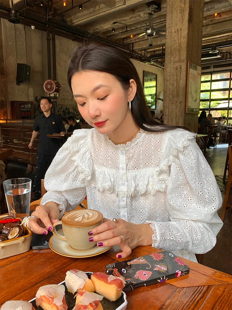 White Cotton Bubble Sve irt Women's Design Sensation Small ence Early Autumn New Sle French Sle Straight Cut Hol...
White Cotton Bubble Sve irt Women's Design Sensation Small ence Early Autumn New Sle French Sle Straight Cut Hol...