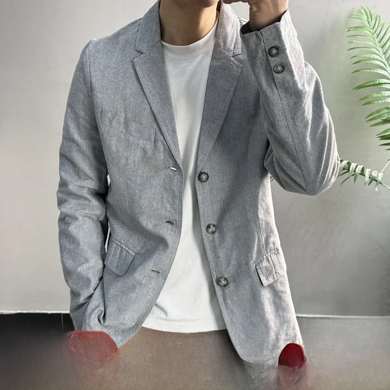 Washed Pure Cotton Men's Business Casual Suit Spring Commute Comfortable Loose Fashionable Western Style Two-Button Coat
Washed Pure Cotton Men's Business Casual Suit Spring Commute Comfortable Loose Fashionable Western Style Two-Button Coat