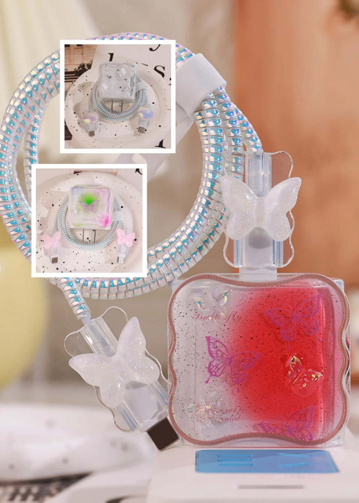 3D Protective Soft Case For IPhone 18/20w Fast Charging Candy Color USB Data Cable Nice Gradient Butterfly Protective Case
3D Protective Soft Case For IPhone 18/20w Fast Charging Candy Color USB Data Cable Nice Gradient Butterfly Protective Case
