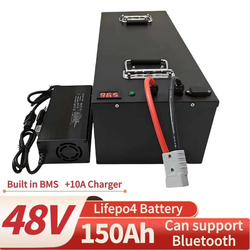 waterproof Lifepo4 48v 150AH battery bluetooth BMS for 4800w 7000w 9000w 11kw Scooter bike golf cart Solar energy + 10A charger
waterproof Lifepo4 48v 150AH battery bluetooth BMS for 4800w 7000w 9000w 11kw Scooter bike golf cart Solar energy + 10A charger