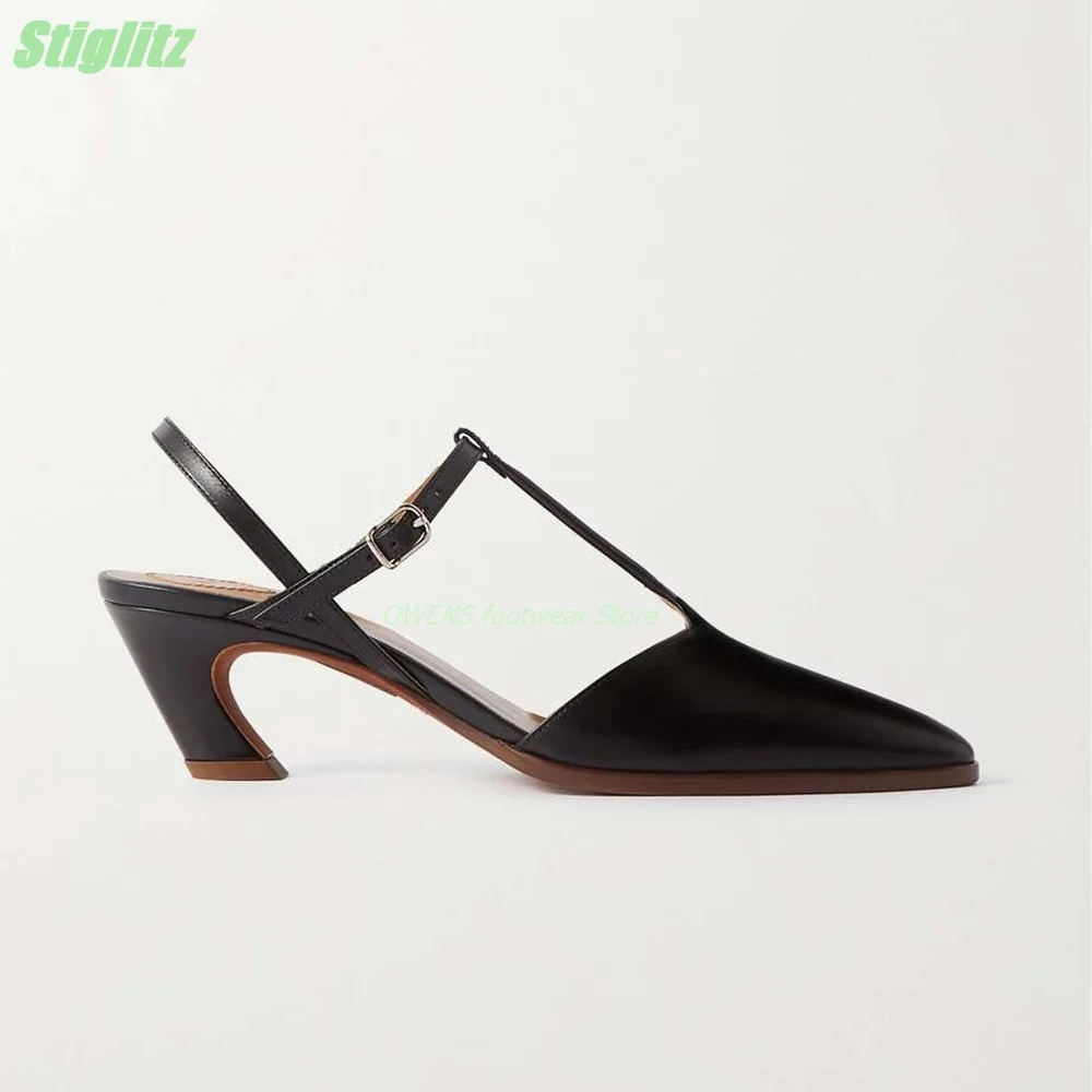 Starppy Special Heel Sandals Pointed Toe Black T-Tied Fashion Women Shoes Matte Leather Dress Buckle Strap Solid Mature
Starppy Special Heel Sandals Pointed Toe Black T-Tied Fashion Women Shoes Matte Leather Dress Buckle Strap Solid Mature