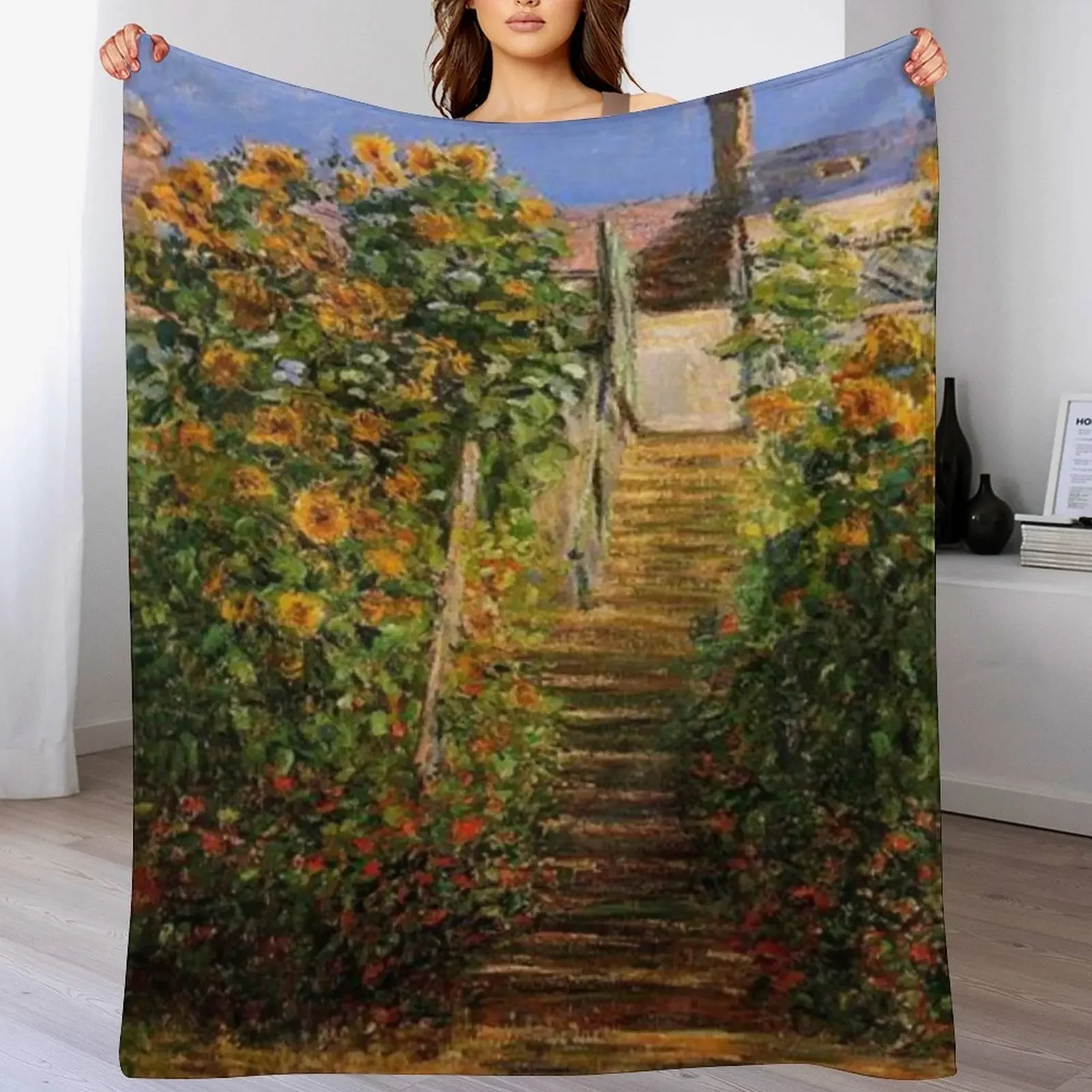Claude Monet -The staircase, flowers Throw Blanket Bed Fashionable Designers Blankets
Claude Monet -The staircase, flowers Throw Blanket Bed Fashionable Designers Blankets
