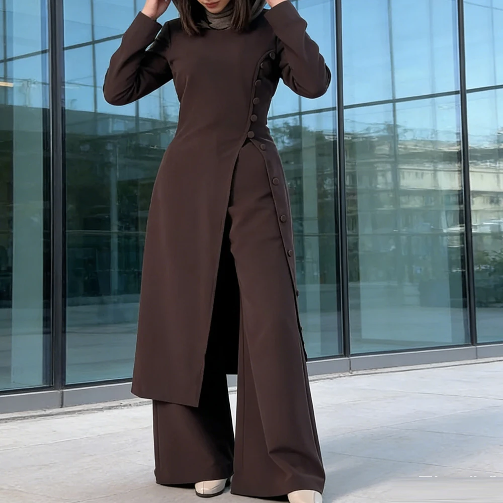 Комплект из двух предметов, женский длинный халат, топ, широкие брюки, костюм Рамадан, Марокко, Дубай, исламская одежда, ансамбль, женские мусульманские арабские наряды
Комплект из двух предметов, женский длинный халат, топ, широкие брюки, костюм Рамадан, Марокко, Дубай, исламская одежда, ансамбль, женские мусульманские арабские наряды