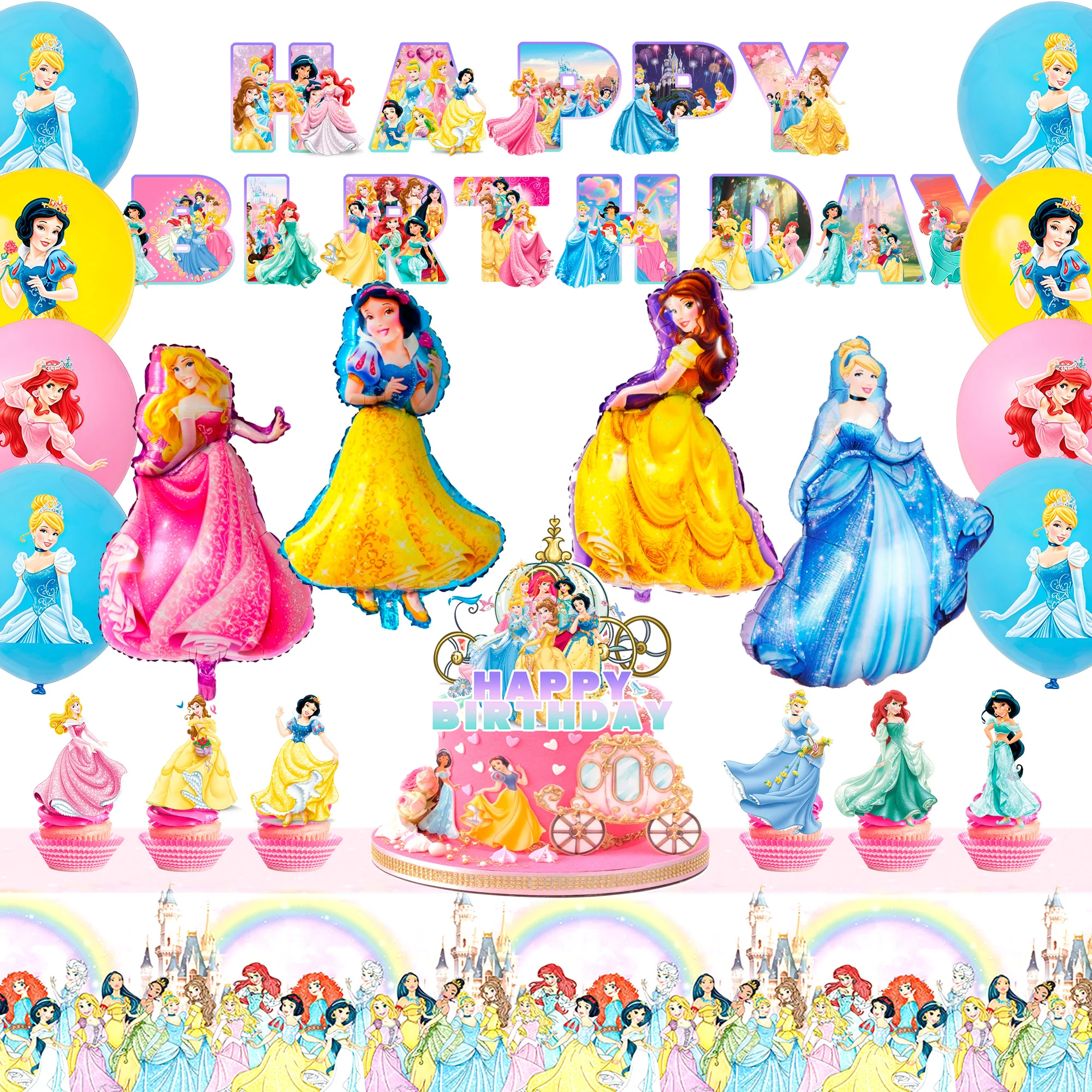31 Pcs Princess Birthday Party Decorations Set - Princess Balloons Banner & Princess Party Tablecloth etc Princess Theme Party Decorations for Princess Birthday Party Supplies
31 Pcs Princess Birthday Party Decorations Set - Princess Balloons Banner & Princess Party Tablecloth etc Princess Theme Party Decorations for Princess Birthday Party Supplies