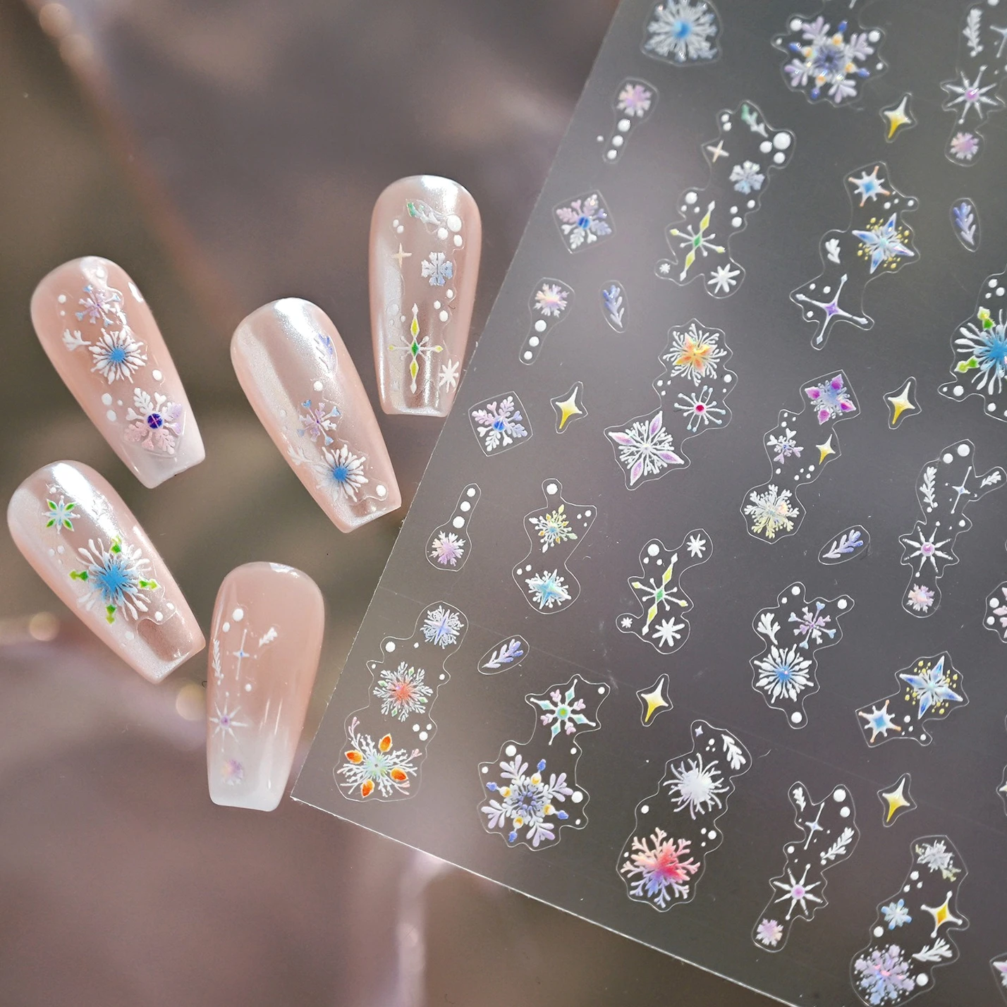 Shiny Snowflakes Feather Star Snowman Christmas Tree Gingerbread Man Santa Claus Bunny Crystal Ball DIY Nail Art Stickers Decals
Shiny Snowflakes Feather Star Snowman Christmas Tree Gingerbread Man Santa Claus Bunny Crystal Ball DIY Nail Art Stickers Decals