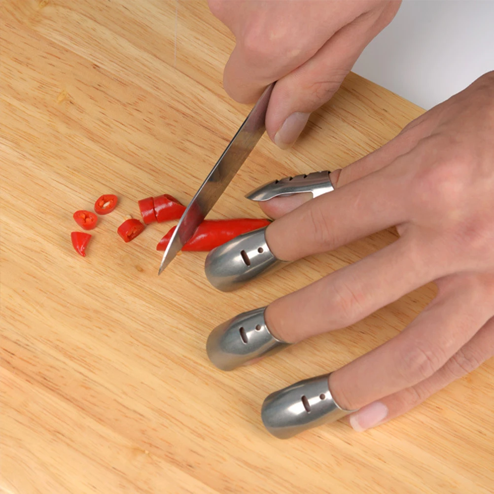 4Pcs Finger Protector Guard for Cutting Cooking Adjustable Stainless Steel Kitchen Tool Slicing Food Nail Protection
4Pcs Finger Protector Guard for Cutting Cooking Adjustable Stainless Steel Kitchen Tool Slicing Food Nail Protection