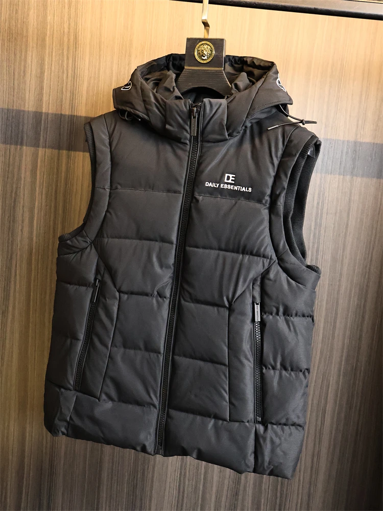 Outdoor Men's Cotton Vest Jacket Removable Hood Embroidery Water-Resistant Autumn Winter Fashion Urban Style Standard Fit
Outdoor Men's Cotton Vest Jacket Removable Hood Embroidery Water-Resistant Autumn Winter Fashion Urban Style Standard Fit