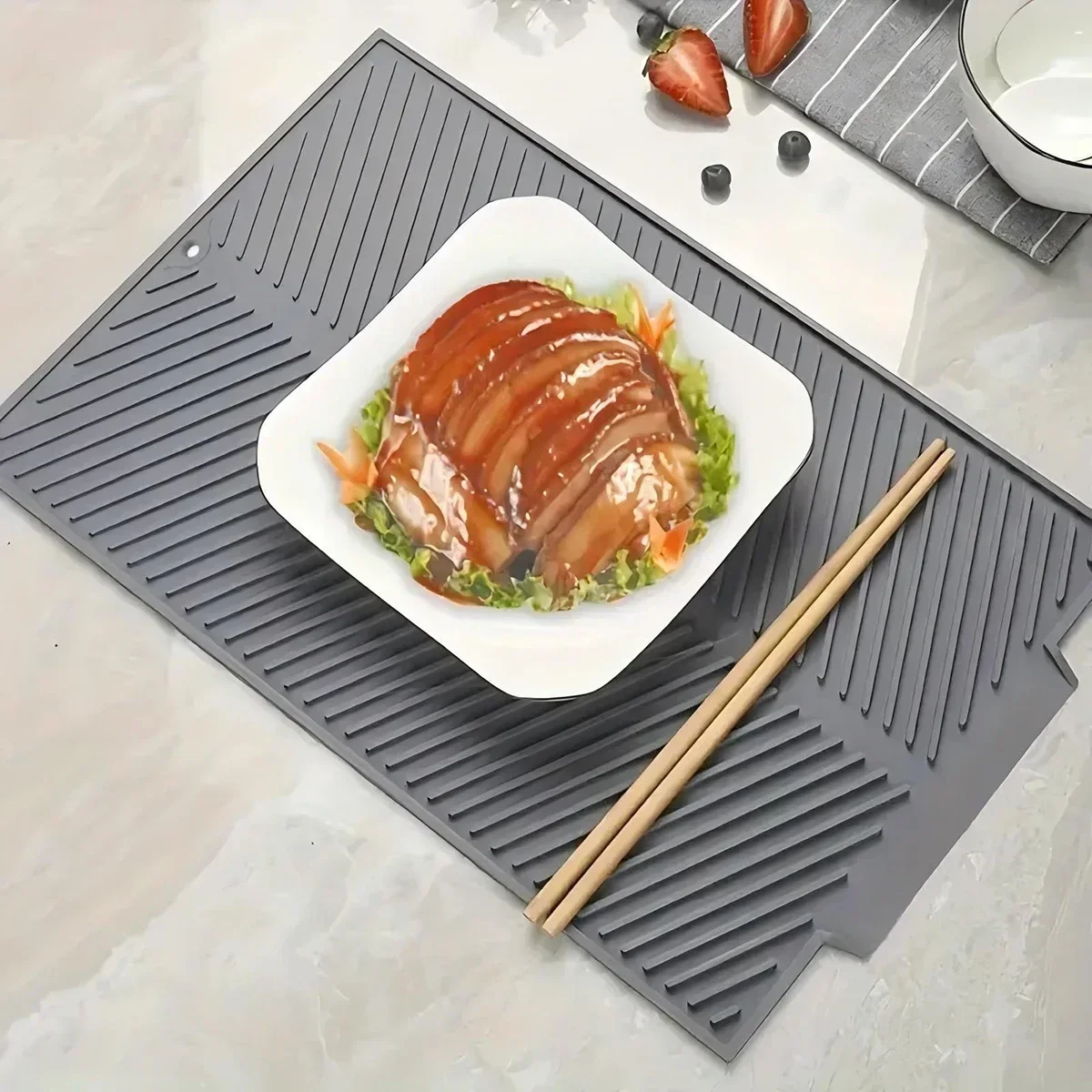 Kitchen Silicone Drain Pad Storage Dish Cup Drying Mat Drainer Tray Non-slip Pans for Tableware Anti-scald Potholder Placemat
Kitchen Silicone Drain Pad Storage Dish Cup Drying Mat Drainer Tray Non-slip Pans for Tableware Anti-scald Potholder Placemat