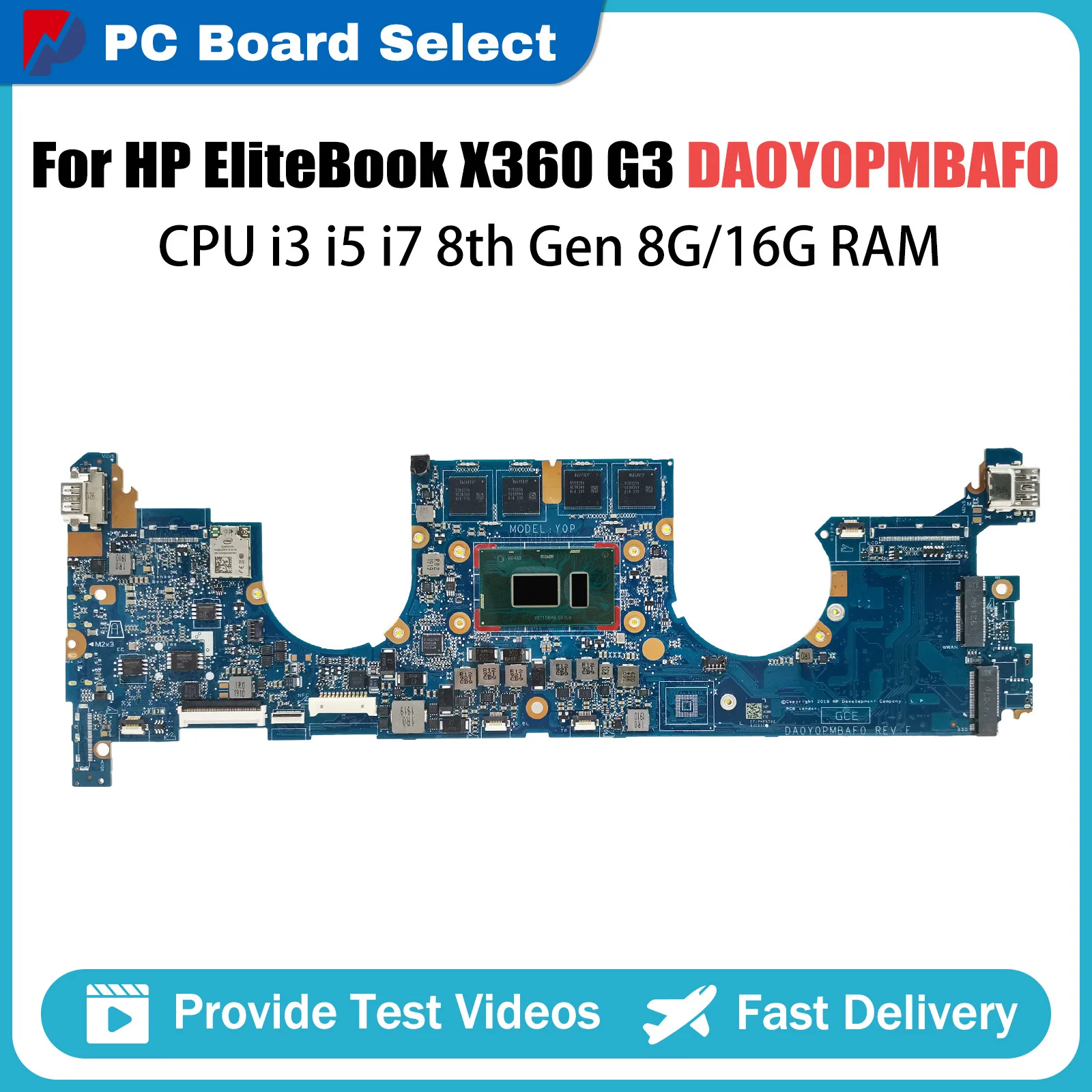 Notebook Mainboard For HP EliteBook X360 G3 L31865-001 DA0Y0PMBAF0 Laptop Motherboard CPU I3 I5 I7 8th Gen 8G 16G RAM
Notebook Mainboard For HP EliteBook X360 G3 L31865-001 DA0Y0PMBAF0 Laptop Motherboard CPU I3 I5 I7 8th Gen 8G 16G RAM