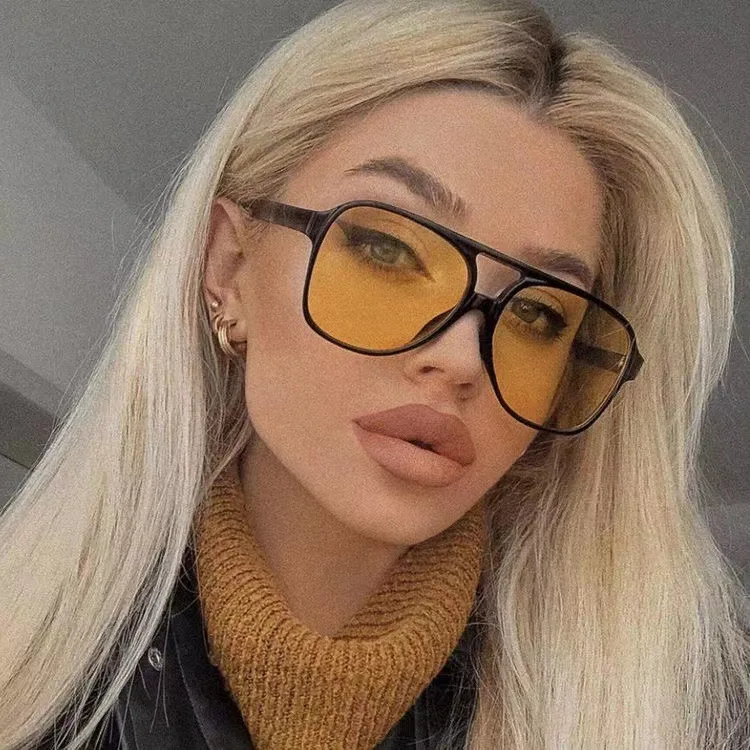 Double Beam Rectangle Sunglasses Vintage Luxury Orange Lens UV400 Metal Frame Eyewear Unisex Driving Vacation Shades
Double Beam Rectangle Sunglasses Vintage Luxury Orange Lens UV400 Metal Frame Eyewear Unisex Driving Vacation Shades
