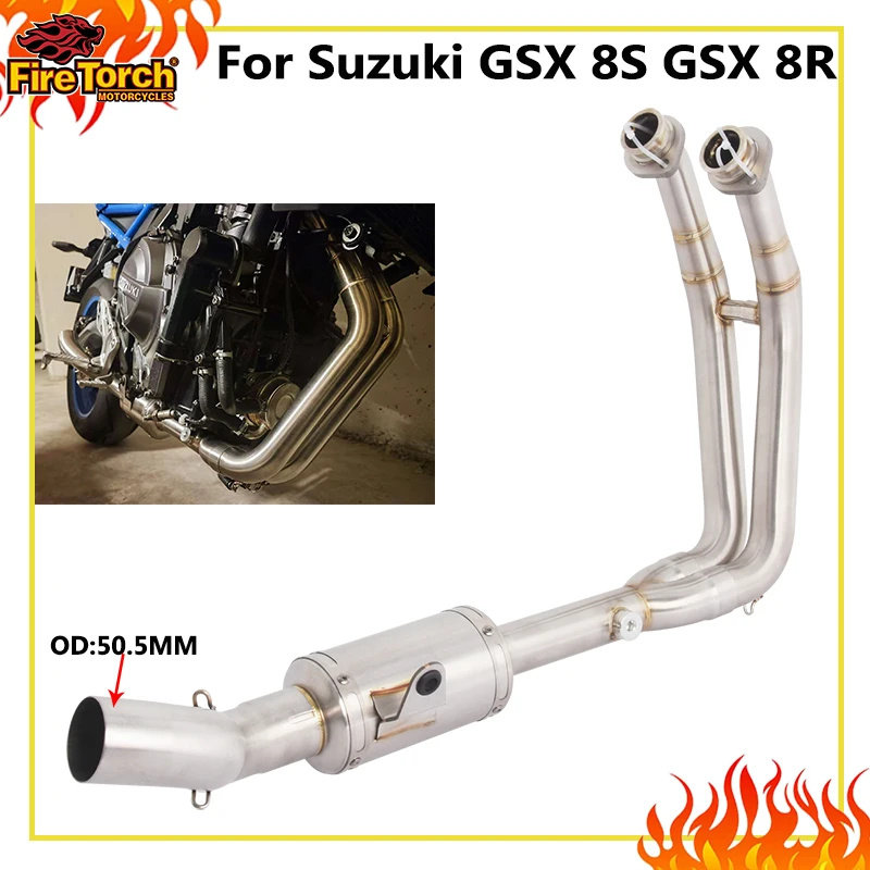 Motorcycle Exhaust System Espace Moto Front Link Pipe Connect 51MM Muffler Slip On For GSX 8S GSX8S GSX-8S GSX8R 2024 2025
Motorcycle Exhaust System Espace Moto Front Link Pipe Connect 51MM Muffler Slip On For GSX 8S GSX8S GSX-8S GSX8R 2024 2025