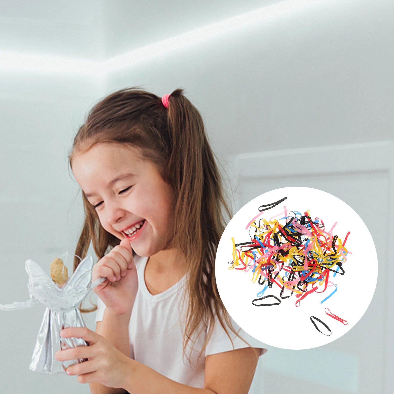 100 PCS Hair Bands Accessories for Little Colored Rubber Plastic Disposable Elastics Ties
100 PCS Hair Bands Accessories for Little Colored Rubber Plastic Disposable Elastics Ties
