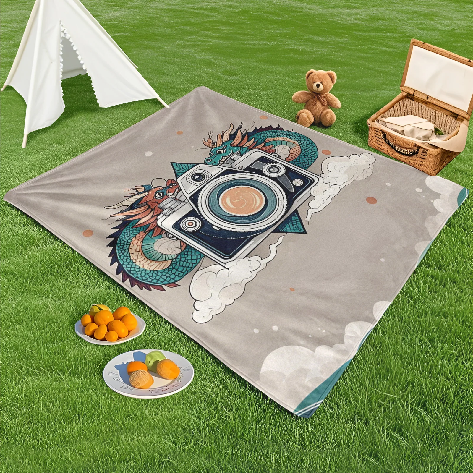 Camera And Dragon Cartoon Design Creative Outdoor Blanket For Brothers With Unique Artistic Style
Camera And Dragon Cartoon Design Creative Outdoor Blanket For Brothers With Unique Artistic Style