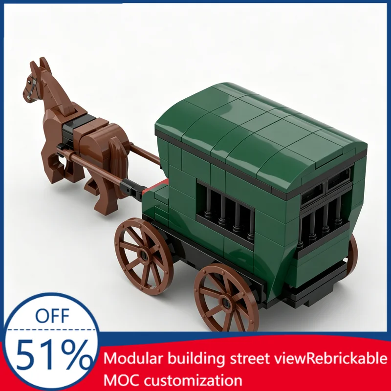 114PCS MOC Western Prison Wagon Historical Vehicle Model Building Blocks Assembly Educational Toy Birthday Christmas Gift Kids
114PCS MOC Western Prison Wagon Historical Vehicle Model Building Blocks Assembly Educational Toy Birthday Christmas Gift Kids