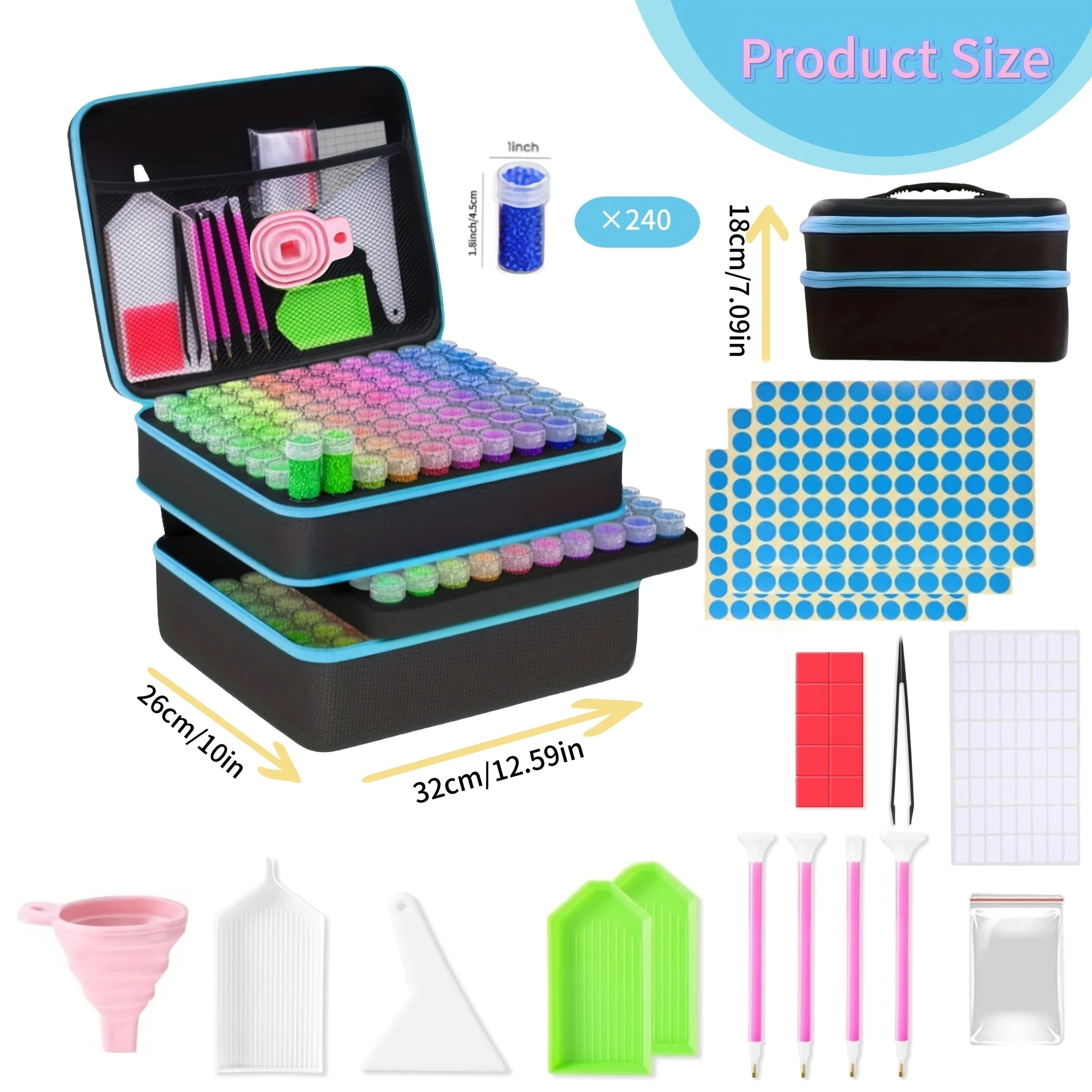 30/60/120/240 Bottles Blue Storage Bag 5D Diamond Painting Accessories Tools Storage Box Diamant Painting Tools Container Bag
30/60/120/240 Bottles Blue Storage Bag 5D Diamond Painting Accessories Tools Storage Box Diamant Painting Tools Container Bag