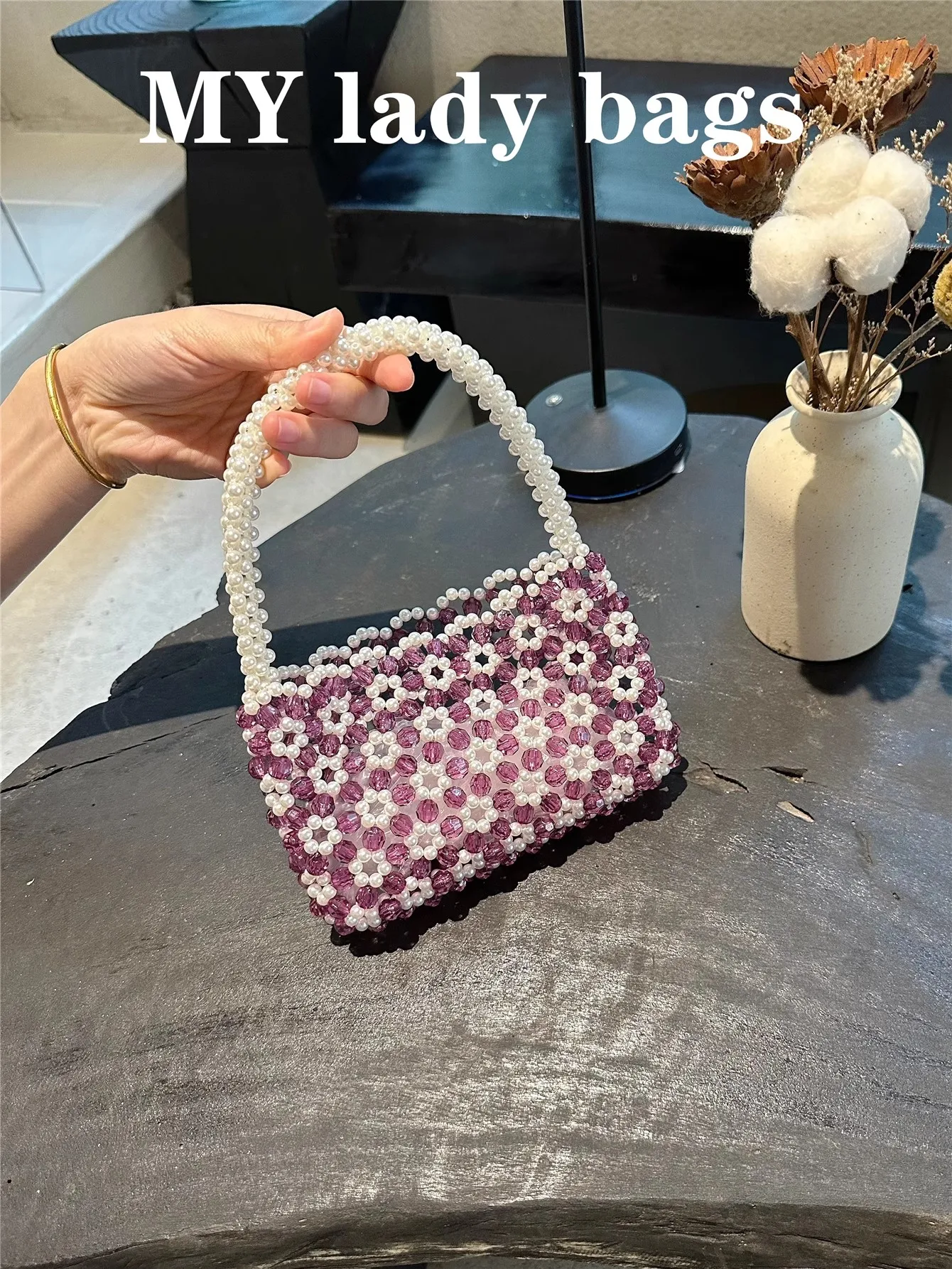 Beads Beaded Woven Handmade Square Bag Pearl Beading Handheld Women Handbag Fashion Clutch Purse Shoulder Bag
Beads Beaded Woven Handmade Square Bag Pearl Beading Handheld Women Handbag Fashion Clutch Purse Shoulder Bag