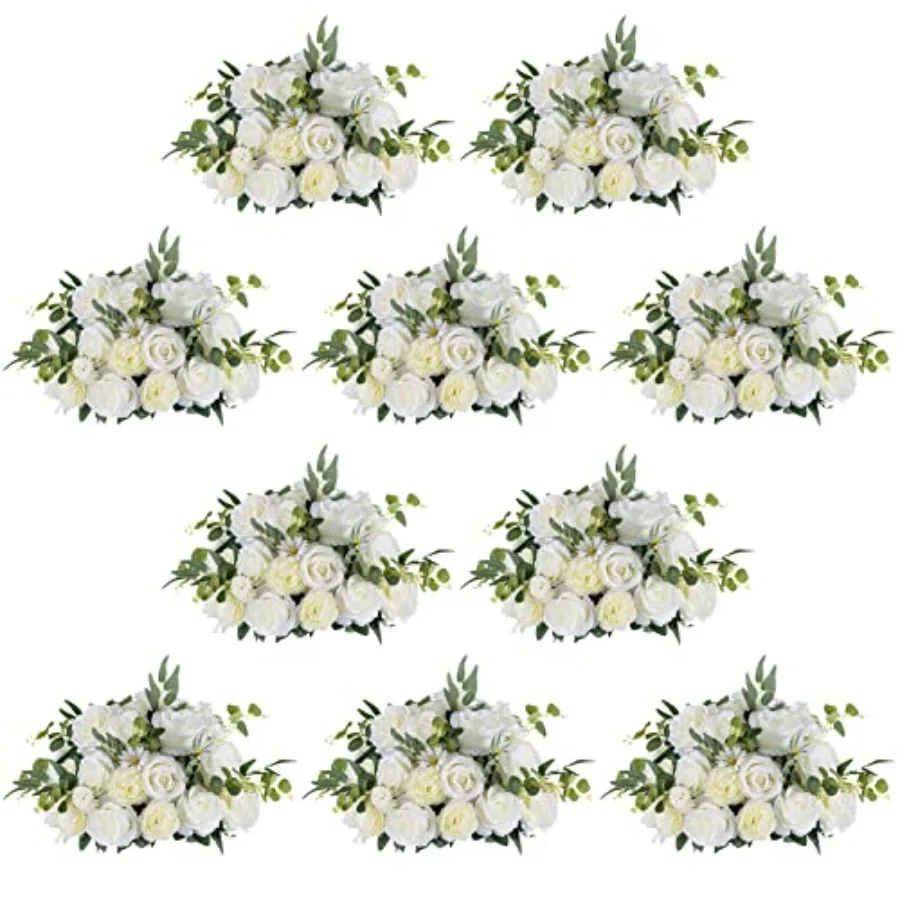 Large Flower Centerpieces for Tables: 17.7 inch Diameter White Artificial Flower Ball Arrangement 10 Pcs for Wedding Party Cent
Large Flower Centerpieces for Tables: 17.7 inch Diameter White Artificial Flower Ball Arrangement 10 Pcs for Wedding Party Cent