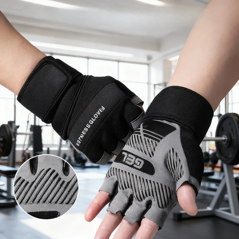 Спортивные перчатки с половиной пальца и поддержкой запястья, мужские противоскользящие перчатки для тяжелой атлетики, дышащие и прочные, подходят для тренировок в тренажерном зале
Спортивные перчатки с половиной пальца и поддержкой запястья, мужские противоскользящие перчатки для тяжелой атлетики, дышащие и прочные, подходят для тренировок в тренажерном зале