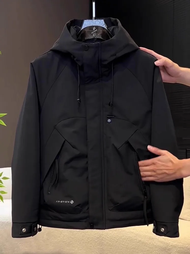 Мужская хлопковая куртка свободного кроя с утеплителем, рабочая одежда, с капюшоном, на молнии, длинный рукав, из полиэфирного волокна, для осени...
Мужская хлопковая куртка свободного кроя с утеплителем, рабочая одежда, с капюшоном, на молнии, длинный рукав, из полиэфирного волокна, для осени...