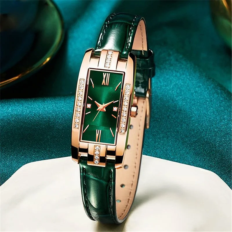 Small cute simple small green watch with diamonds small square women's watch retro fashion women's watch wristwatch
Small cute simple small green watch with diamonds small square women's watch retro fashion women's watch wristwatch