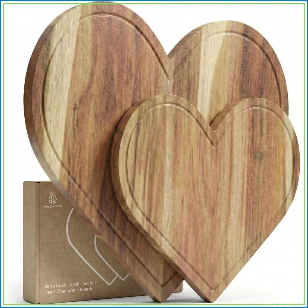 Set of 2 Heart Charcuterie Boards - Acacia Wood Cutting Board - Mother's Day Gifts for Mom, Wife, Grandma
Set of 2 Heart Charcuterie Boards - Acacia Wood Cutting Board - Mother's Day Gifts for Mom, Wife, Grandma