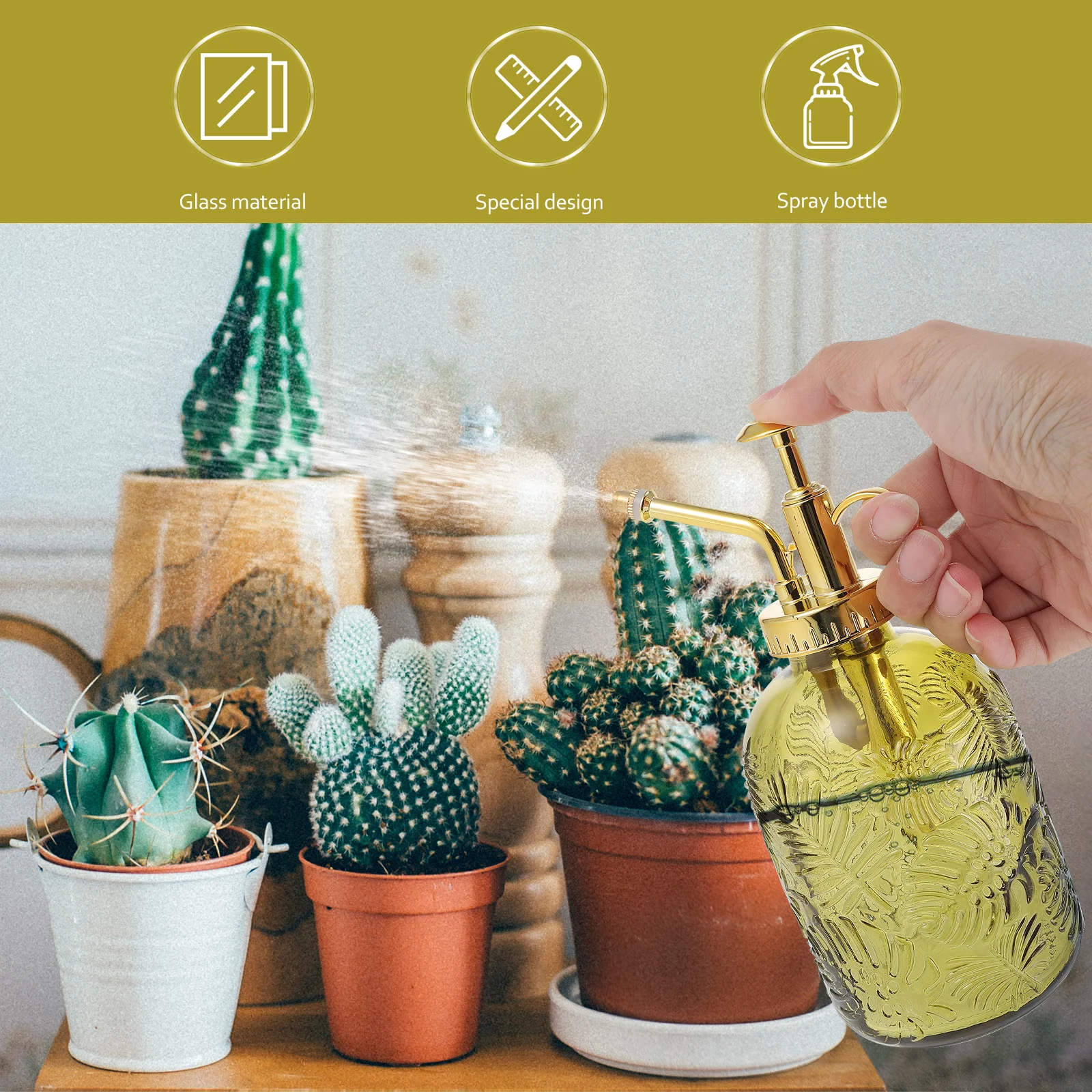 Spray Bottle for Plants Garden Sprayer Pump Sprayer 350ml Thickened Opening Electroplating Nozzle Large Spraying Area Anti-Skid 
Spray Bottle for Plants Garden Sprayer Pump Sprayer 350ml Thickened Opening Electroplating Nozzle Large Spraying Area Anti-Skid