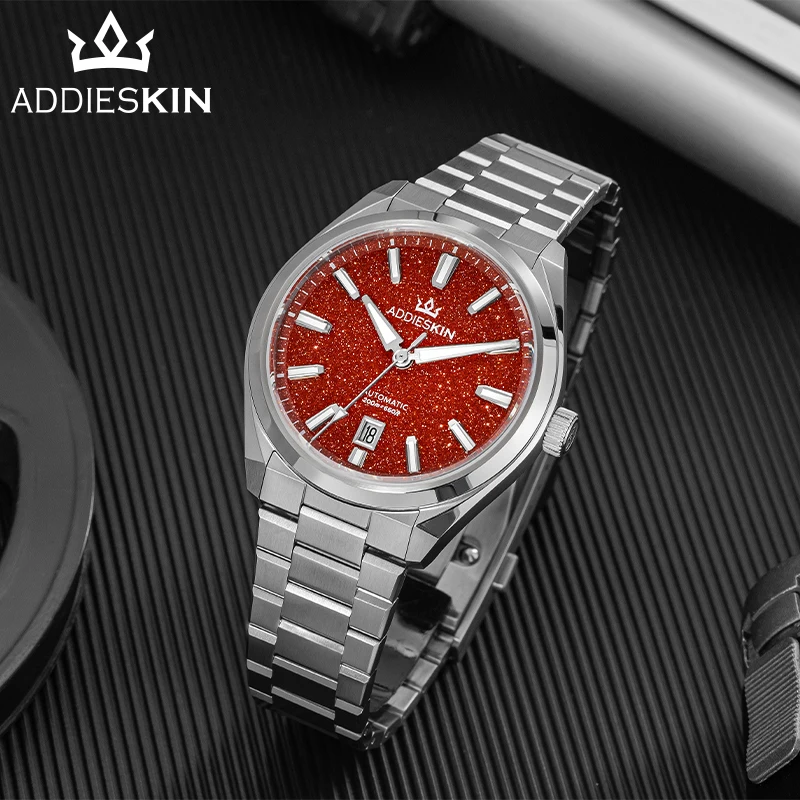 AddiesKIN Men Watch BGW9 Luminous Red Goldstone Dial Sapphire Glass 20Bar Waterproof Japan 9015 K010 Automatic Mechanical Watch
AddiesKIN Men Watch BGW9 Luminous Red Goldstone Dial Sapphire Glass 20Bar Waterproof Japan 9015 K010 Automatic Mechanical Watch