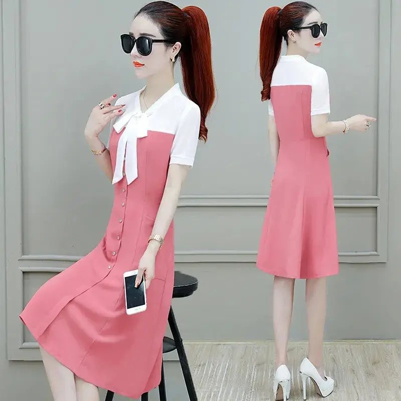 2024 Women's Summer Fashion Split Waist Dress Solid Color Splitting Slim Fit V-neck Short Sleeve A-line Casual Dress L488
2024 Women's Summer Fashion Split Waist Dress Solid Color Splitting Slim Fit V-neck Short Sleeve A-line Casual Dress L488