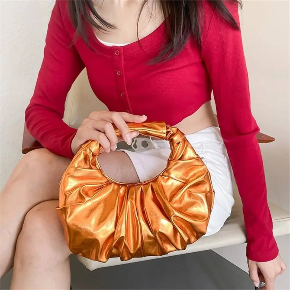 Simple Luxury Pleated Gold Evening Bag Pu Leather Soft Y2k Cloud Bags Casual Smooth Top Clutch Bag Girls
Simple Luxury Pleated Gold Evening Bag Pu Leather Soft Y2k Cloud Bags Casual Smooth Top Clutch Bag Girls