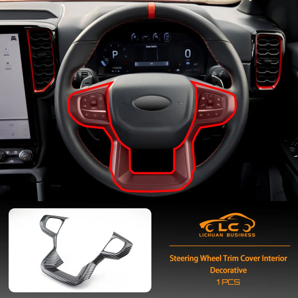 ABS Steering Wheel Trim Cover Carbon Fiber Color Interior Decorative for Ford Raptor 2023
ABS Steering Wheel Trim Cover Carbon Fiber Color Interior Decorative for Ford Raptor 2023