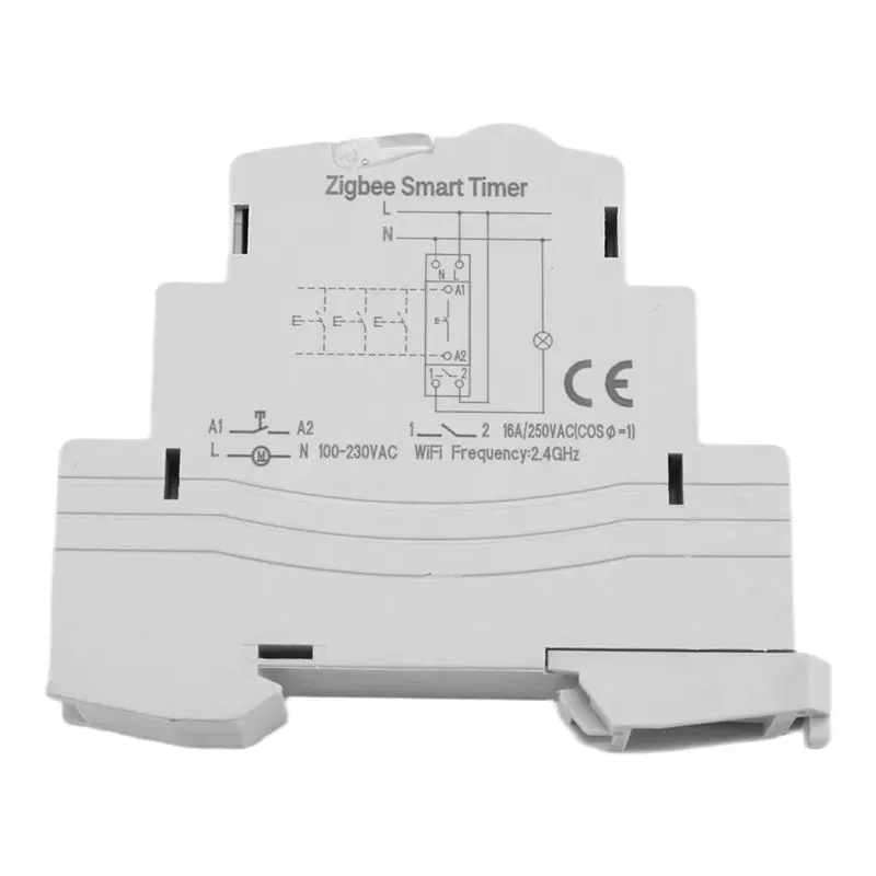 A23F-1 Piece Din Rail 1P Single Pole Dry Contact Timer Relay App Remote Control Smart Timer White
A23F-1 Piece Din Rail 1P Single Pole Dry Contact Timer Relay App Remote Control Smart Timer White