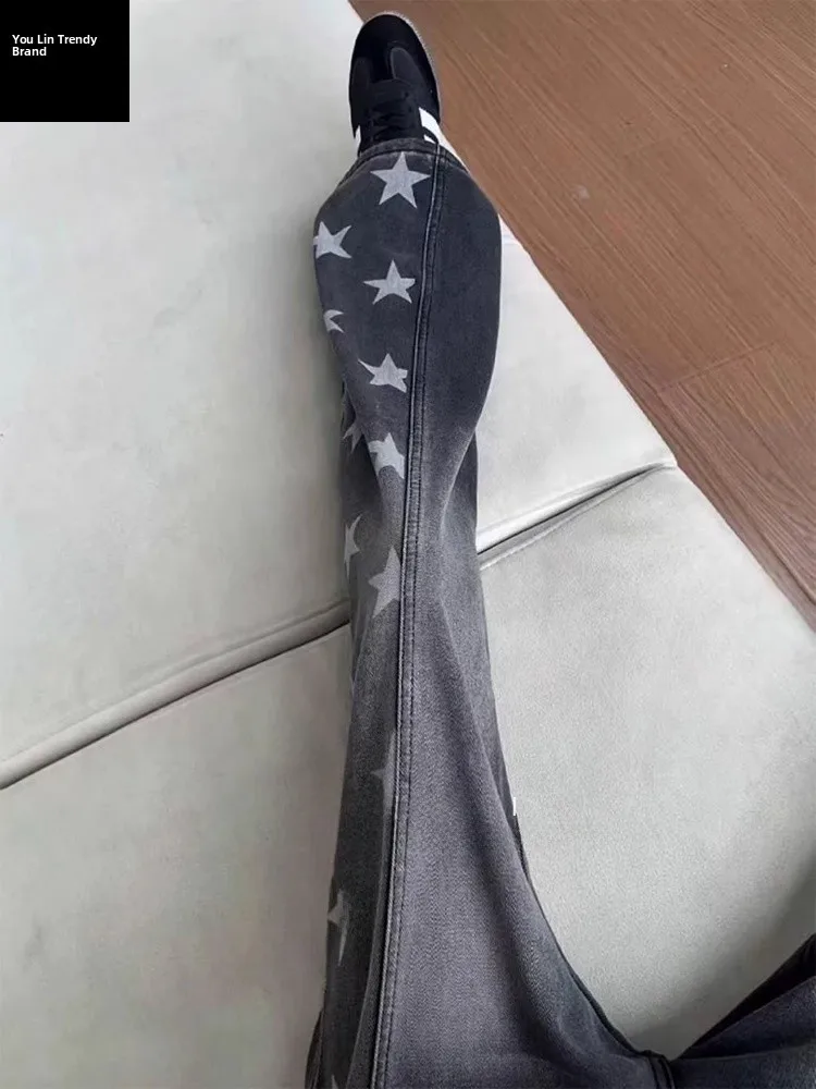 Slim Fit Star Print Bell Bottom Jeans Men's Winter Casual Straight Leg Anti-Wear Resist Dirty Cotton Polyester Blend Jeans
Slim Fit Star Print Bell Bottom Jeans Men's Winter Casual Straight Leg Anti-Wear Resist Dirty Cotton Polyester Blend Jeans