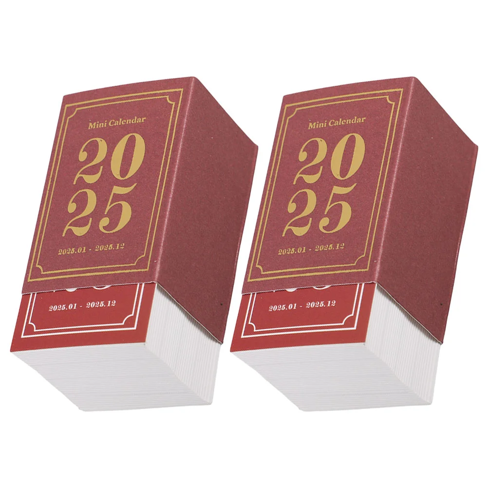 2 Pcs Retro Mini Calendar Desktop Planner 2025 Sturdy Material Thick Paper Tearoff Design Vintage Aesthetic Daily Agenda
2 Pcs Retro Mini Calendar Desktop Planner 2025 Sturdy Material Thick Paper Tearoff Design Vintage Aesthetic Daily Agenda