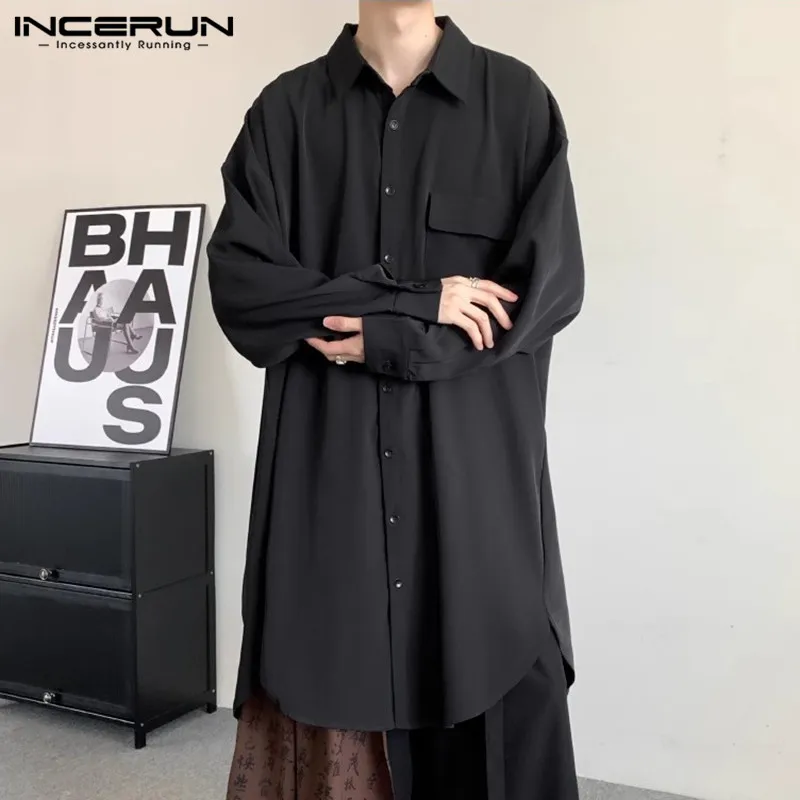 2024 Men Long Style Shirt Solid Color Lapel Long Sleeve Streetwear Fashion Men Clothing Korean Style Casual Shirts S-5XL INCERUN
2024 Men Long Style Shirt Solid Color Lapel Long Sleeve Streetwear Fashion Men Clothing Korean Style Casual Shirts S-5XL INCERUN